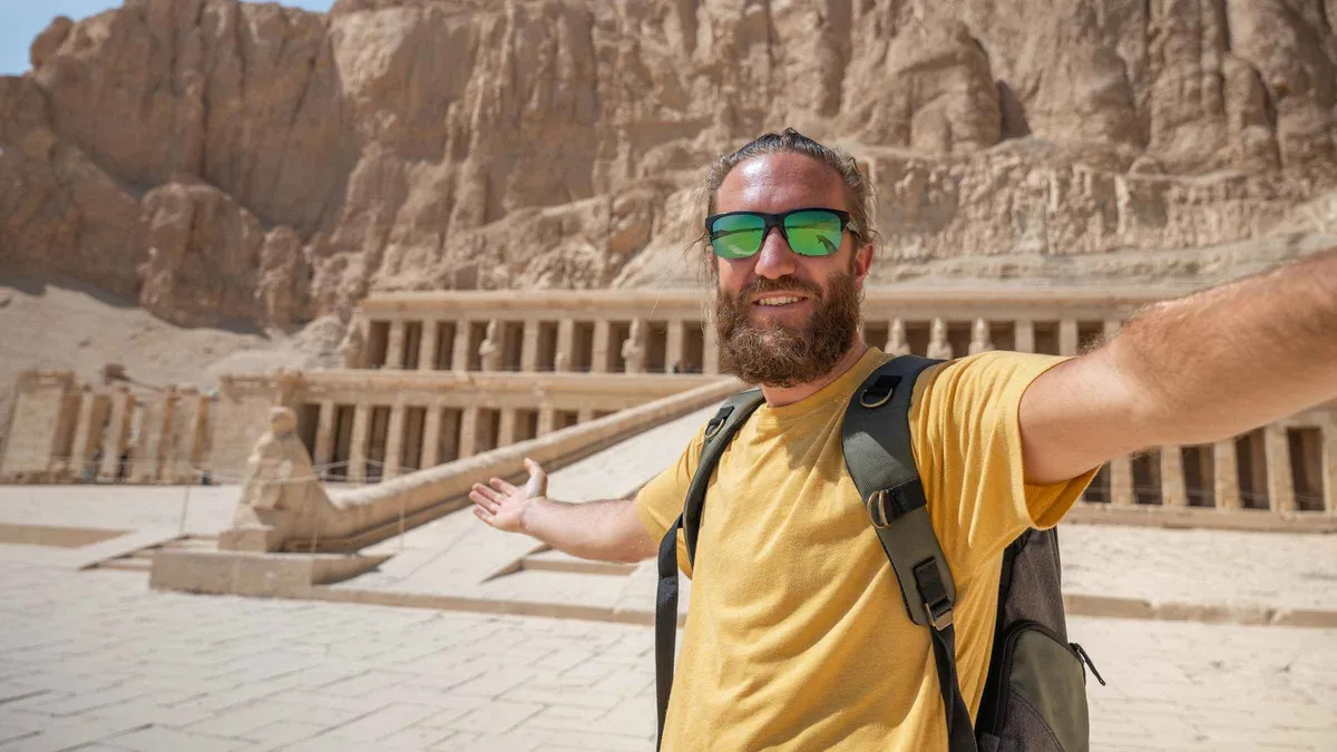 Hatshepsut Temple at Deir el-Bahari on a Valley of the Kings tour from Luxor, Egypt